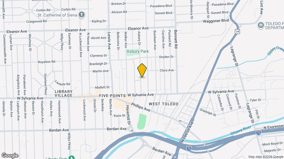 4102 Asbury Dr Map and Location Details