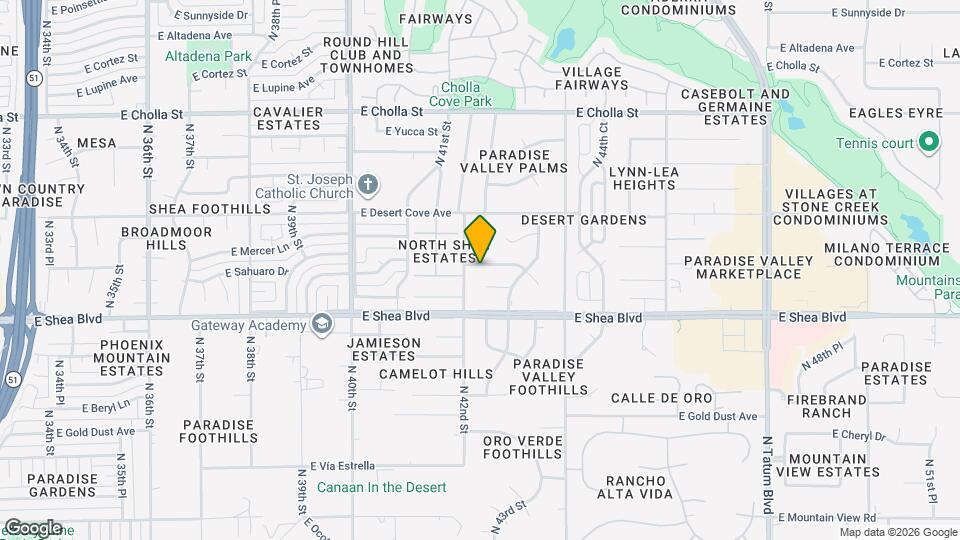 4213 E Sahuaro Dr Map and Location Details