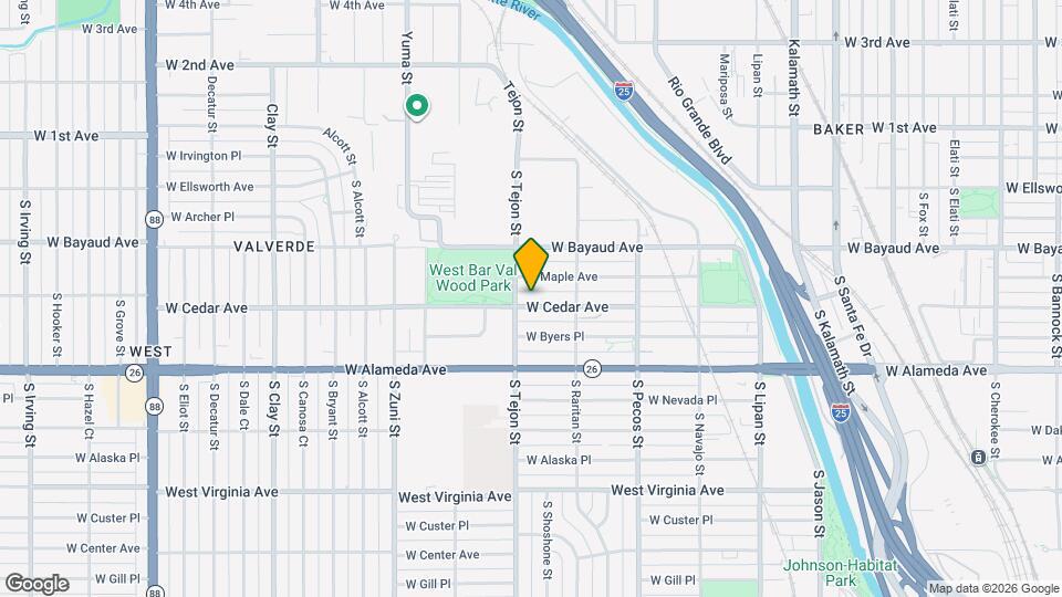 1571 W Cedar Ave Map and Location Details