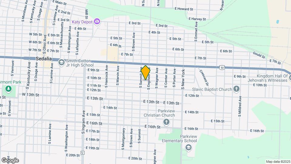 1108 E 10th St Map and Location Details