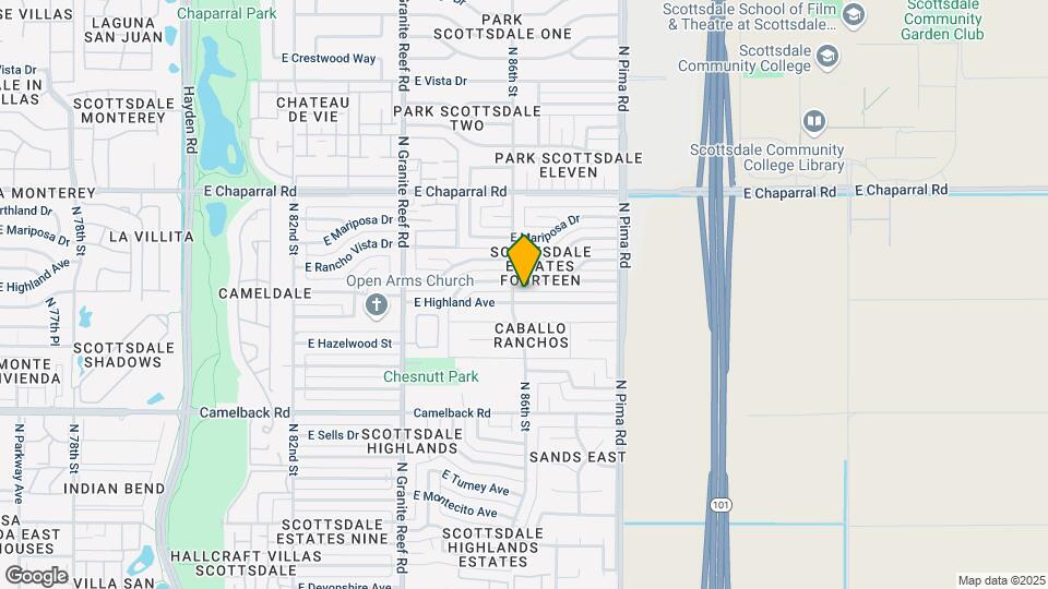 8608 E Highland Ave Map and Location Details