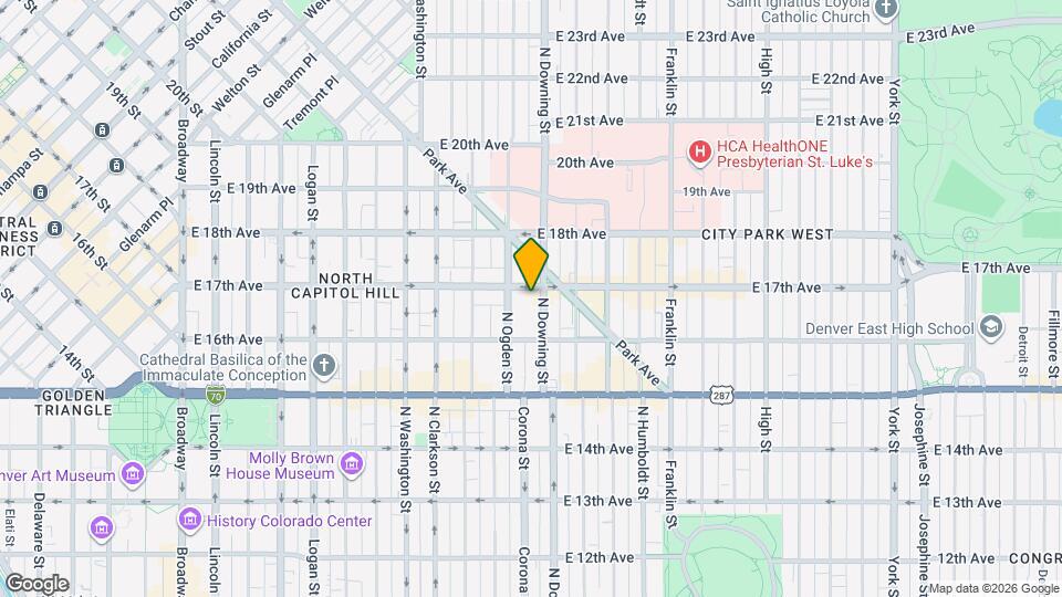 1699 N Downing St, Unit 102 Mapa y Detalles de la Ubicación
