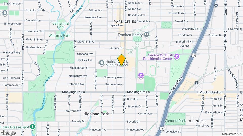 3400 Shenandoah St Map and Location Details