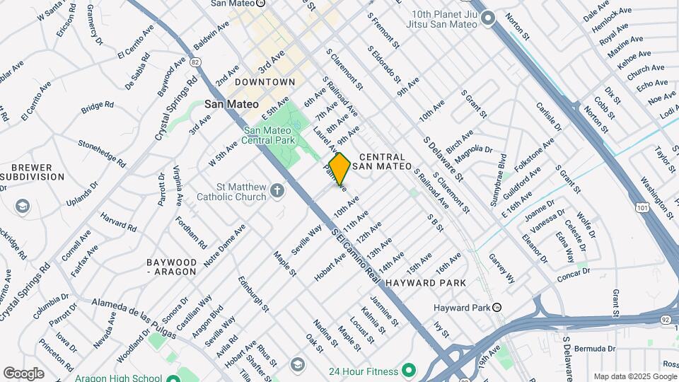 954 Palm Ave Map and Location Details