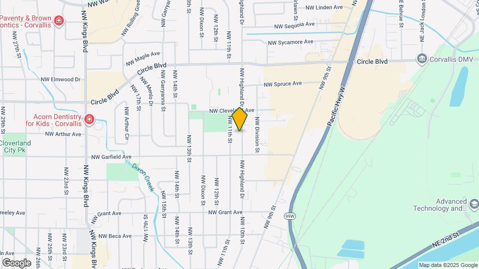 1650 NW Highland Dr Map and Location Details