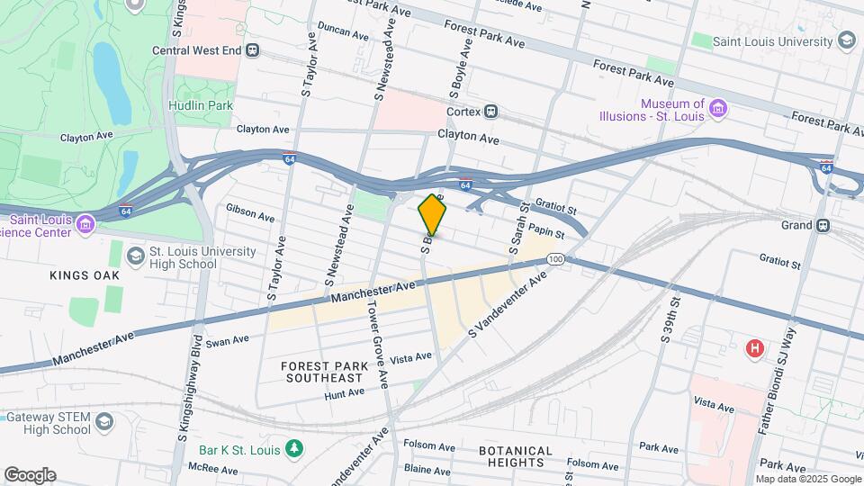 4244 Chouteau Ave Map and Location Details
