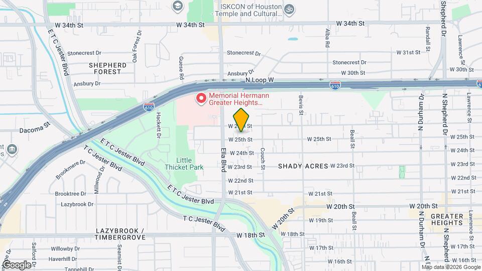 1535 W 25th St Map and Location Details