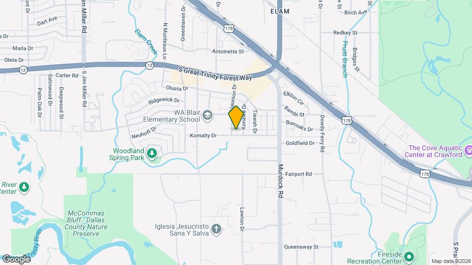 7911 Komalty Dr Map and Location Details