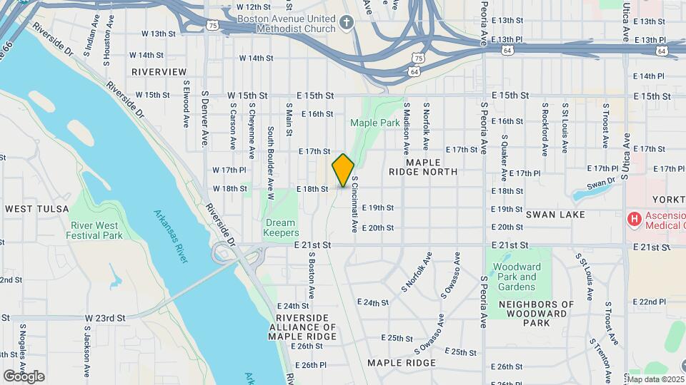 134 E 18th St Map and Location Details
