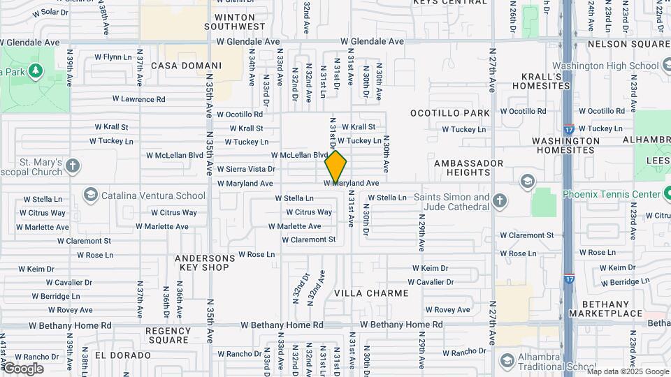 3115 W Maryland Ave Mapa y Detalles de la Ubicación