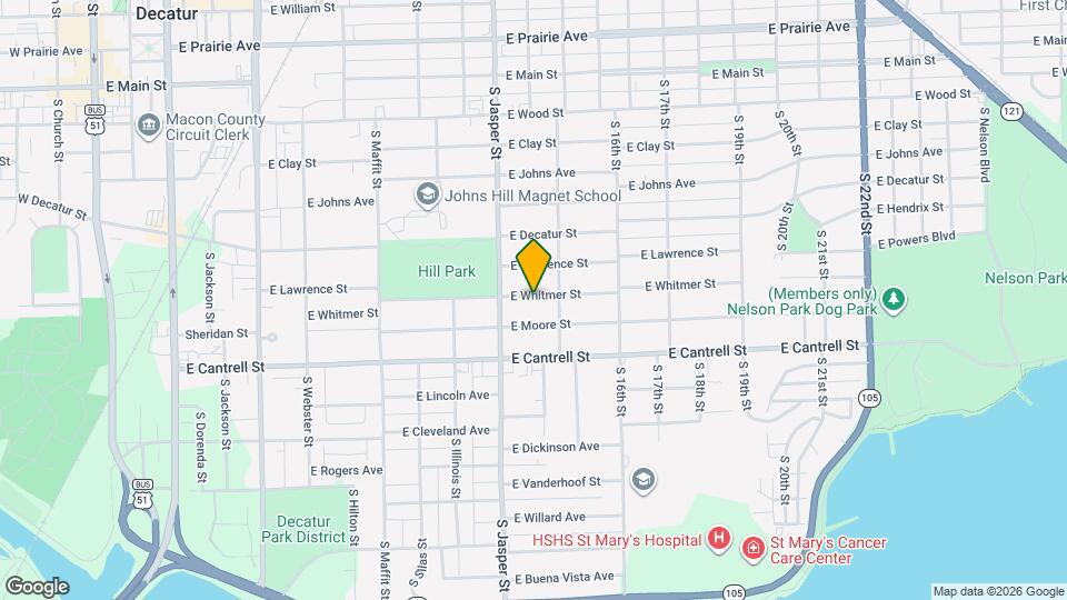 1305 E Whitmer St Map and Location Details