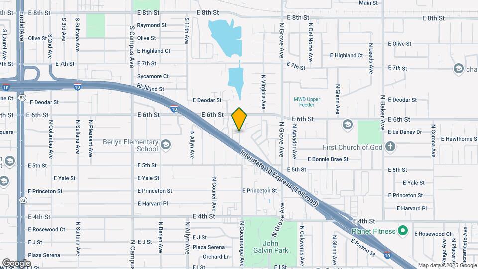 1052 E 6th St Map and Location Details