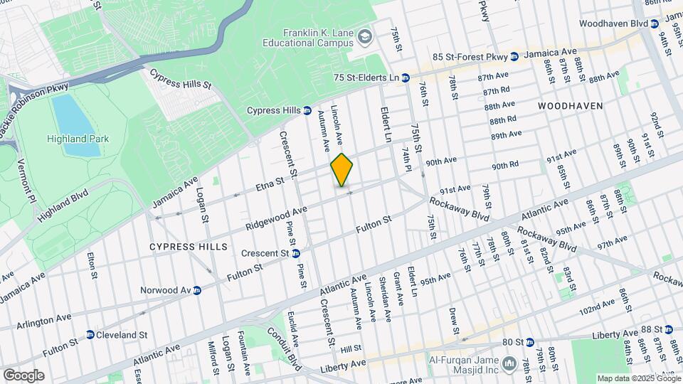501 Ridgewood Ave Map and Location Details