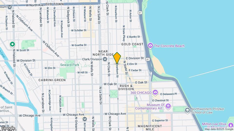 1140 N Dearborn St Map and Location Details
