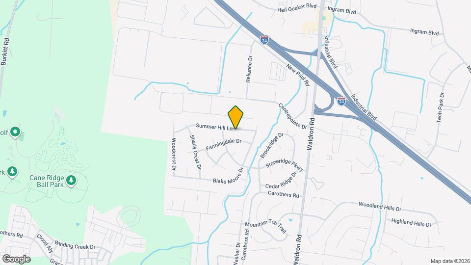 810 Summer Hill Ln Mapa y Detalles de la Ubicación