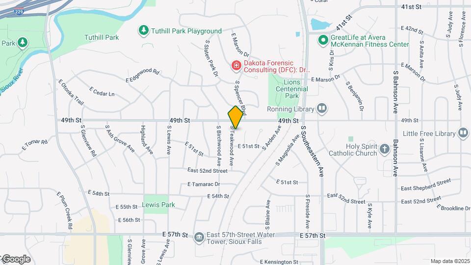 4108 S Teakwood Ave Map and Location Details