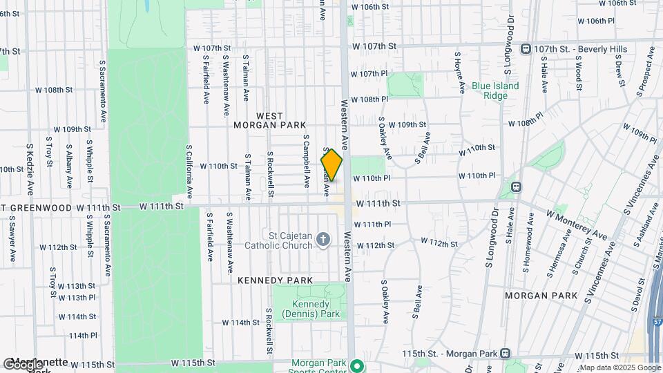 11033 S Artesian Ave Map and Location Details