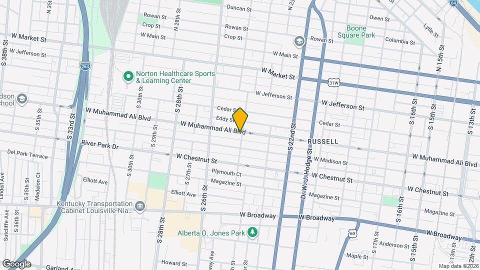 2400 W Muhammad Ali Blvd Mapa y Detalles de la Ubicación