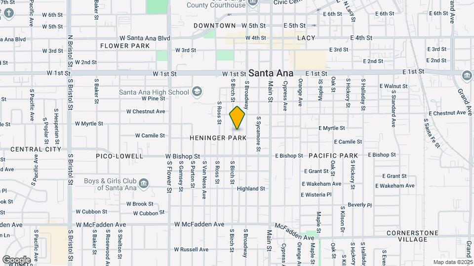 435 S Birch St Mapa y Detalles de la Ubicación