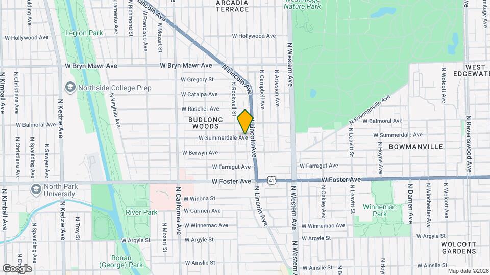 2546 W Summerdale Ave-Unit -1F Map and Location Details