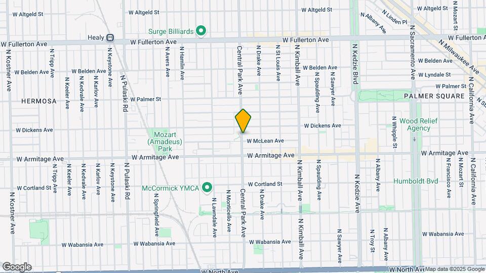 2035 N Central Park Ave Map and Location Details