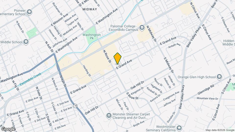 1616 E Grand Ave Mapa y Detalles de la Ubicación