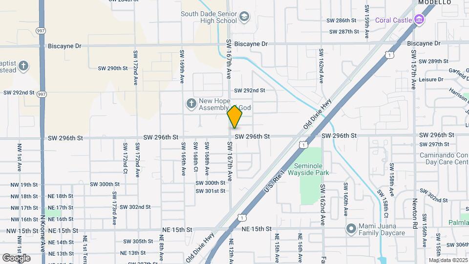 16625 SW 296th St Map and Location Details