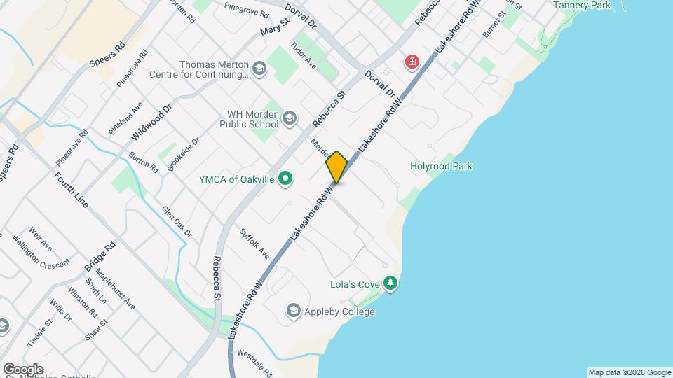 376 Lakeshore Rd W Map and Location Details