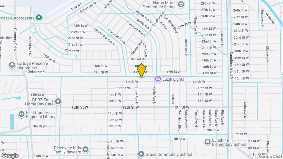 3732 16th St W Map and Location Details