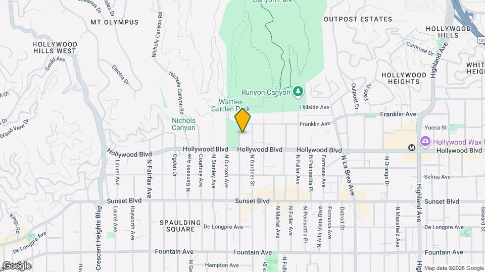 1728 N Sierra Bonita Ave Map and Location Details