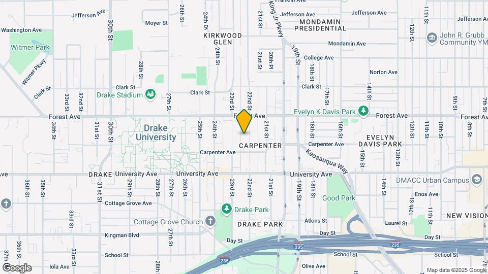 1316 22nd St Map and Location Details