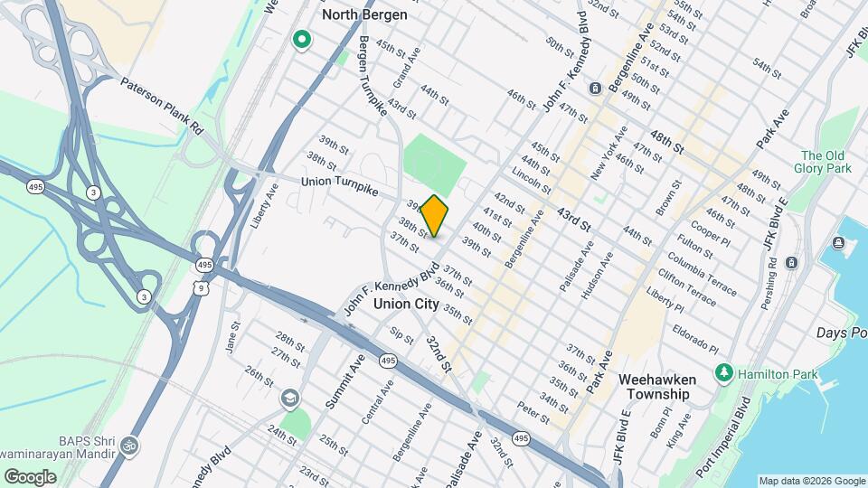 609 38th St Map and Location Details