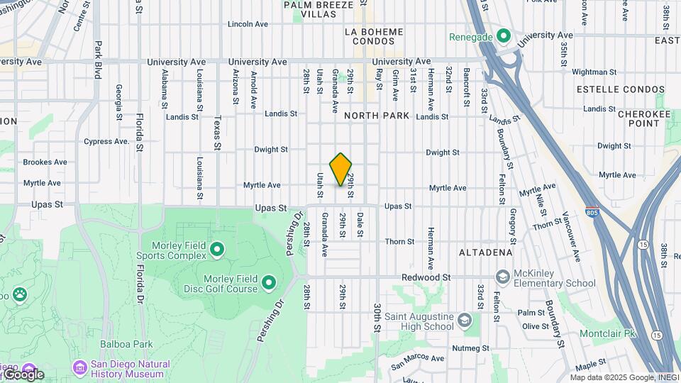 3433 Granada Ave Map and Location Details