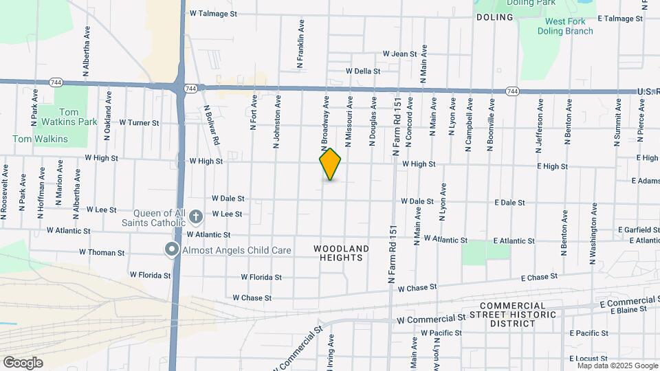 2120 N Broadway Ave Map and Location Details