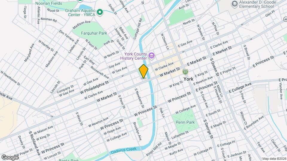 244 W Market St, Unit 2F Map and Location Details