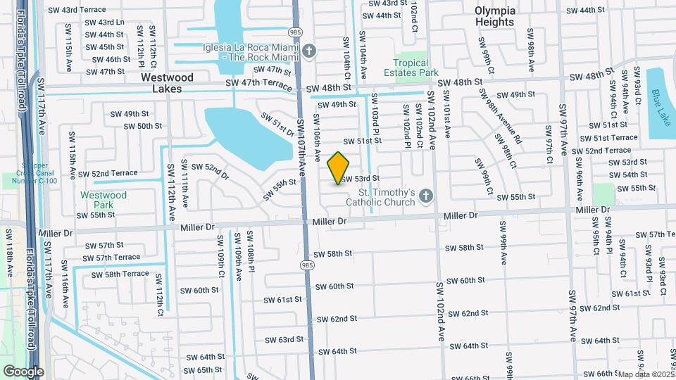 10501 SW 54th St Map and Location Details