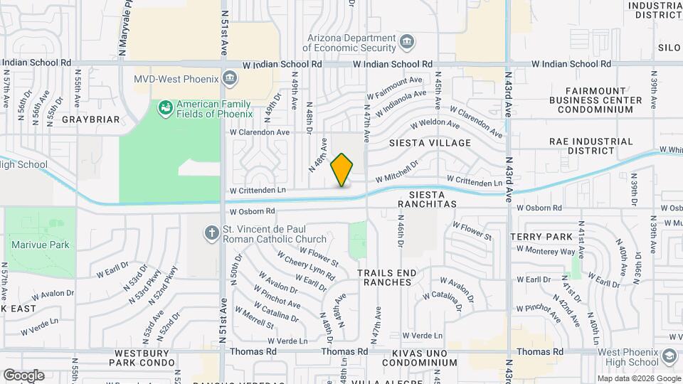 4725 W Crittenden Ln Map and Location Details