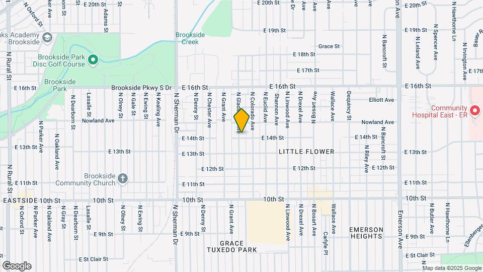 1401 N Gladstone Ave Map and Location Details