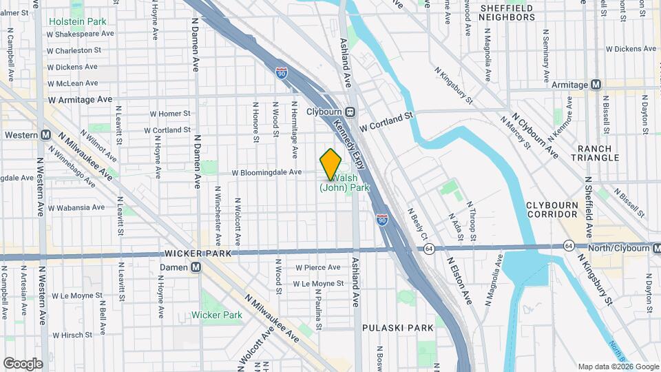 1740 N Marshfield Ave Map and Location Details