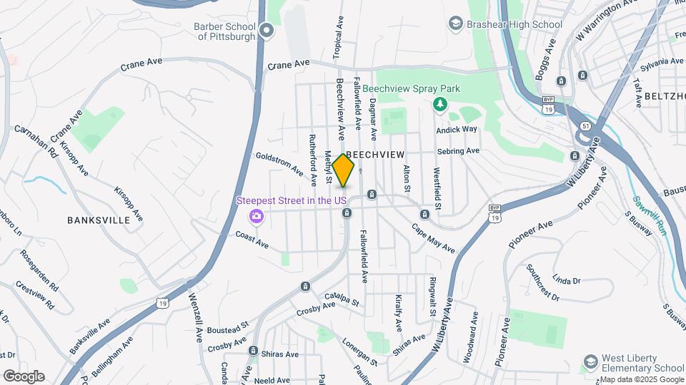 1536 Beechview Ave Map and Location Details