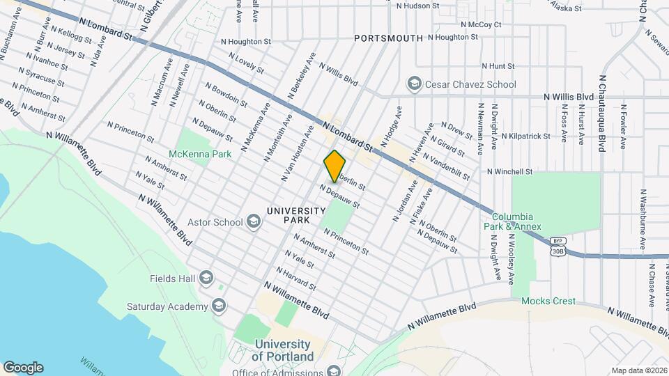 7307 N Stanford Ave Map and Location Details