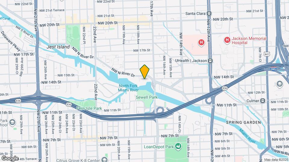 1720 NW North River Dr Map and Location Details