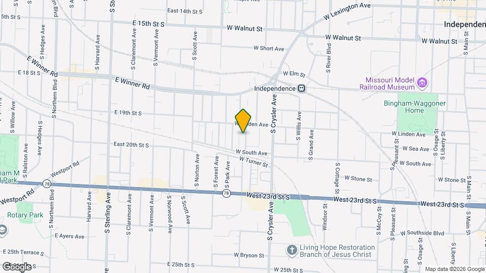 810 S Woodland Ave Map and Location Details