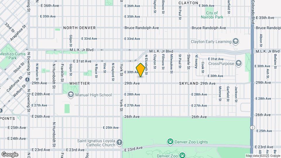 2920 Columbine St Map and Location Details