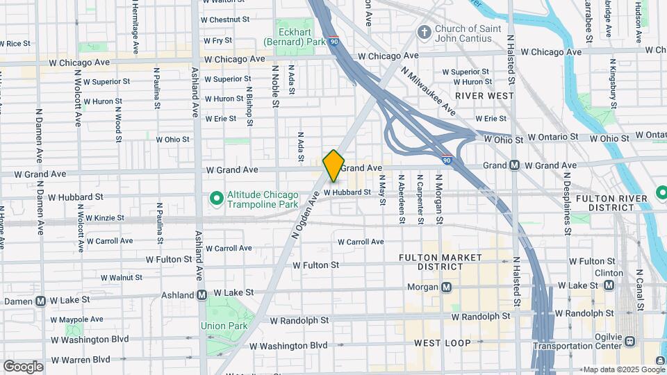 1236 W Hubbard St Map and Location Details