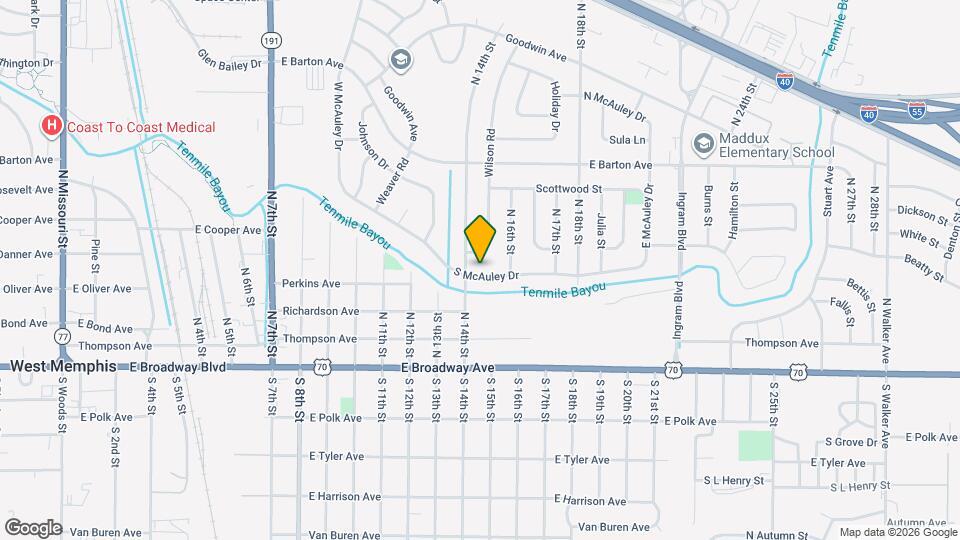 1402 S McAuley Dr Map and Location Details