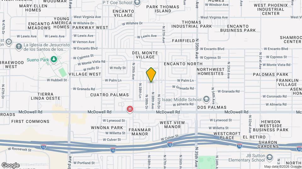 1836 N 38th Ave Map and Location Details