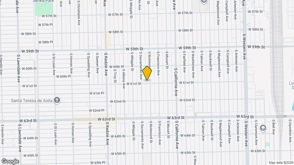 2950 W 61st St Map and Location Details