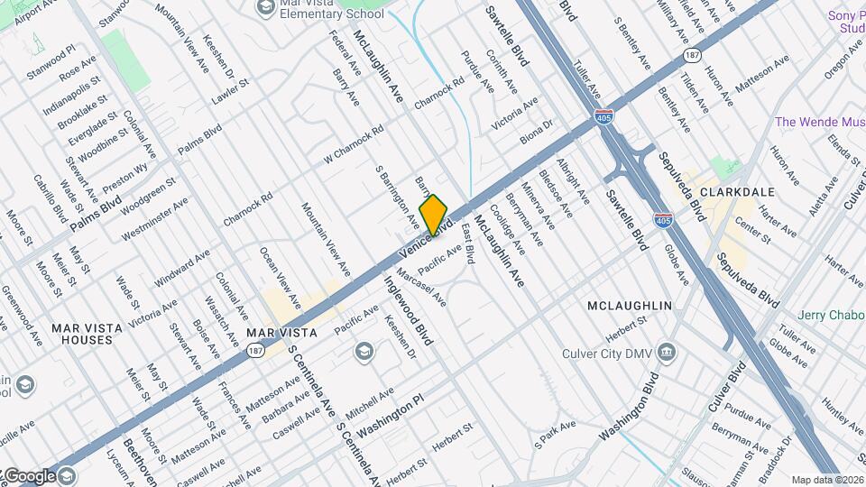 11856 Venice Blvd Map and Location Details