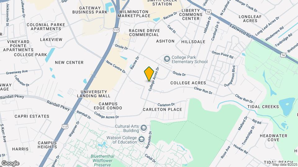 5005 College Acres Dr Map and Location Details